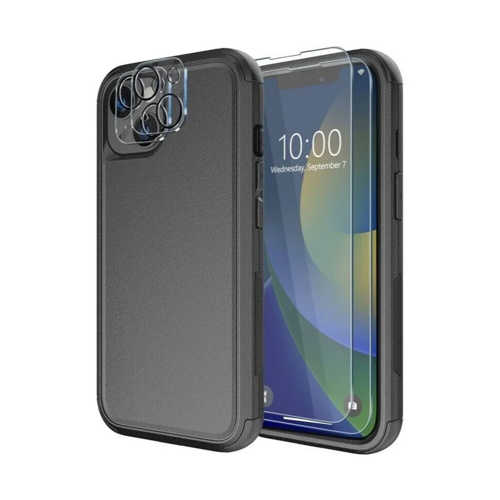 Diverbox for iPhone 14 Case [Shock-proof] [Drop-proof] [Tempered Glass Screen +